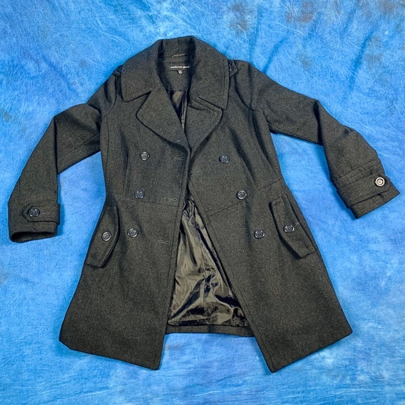 Ambiance Jackets & Blazers - VINTAGE GREY AMBIANCE APPAREL PEA COAT